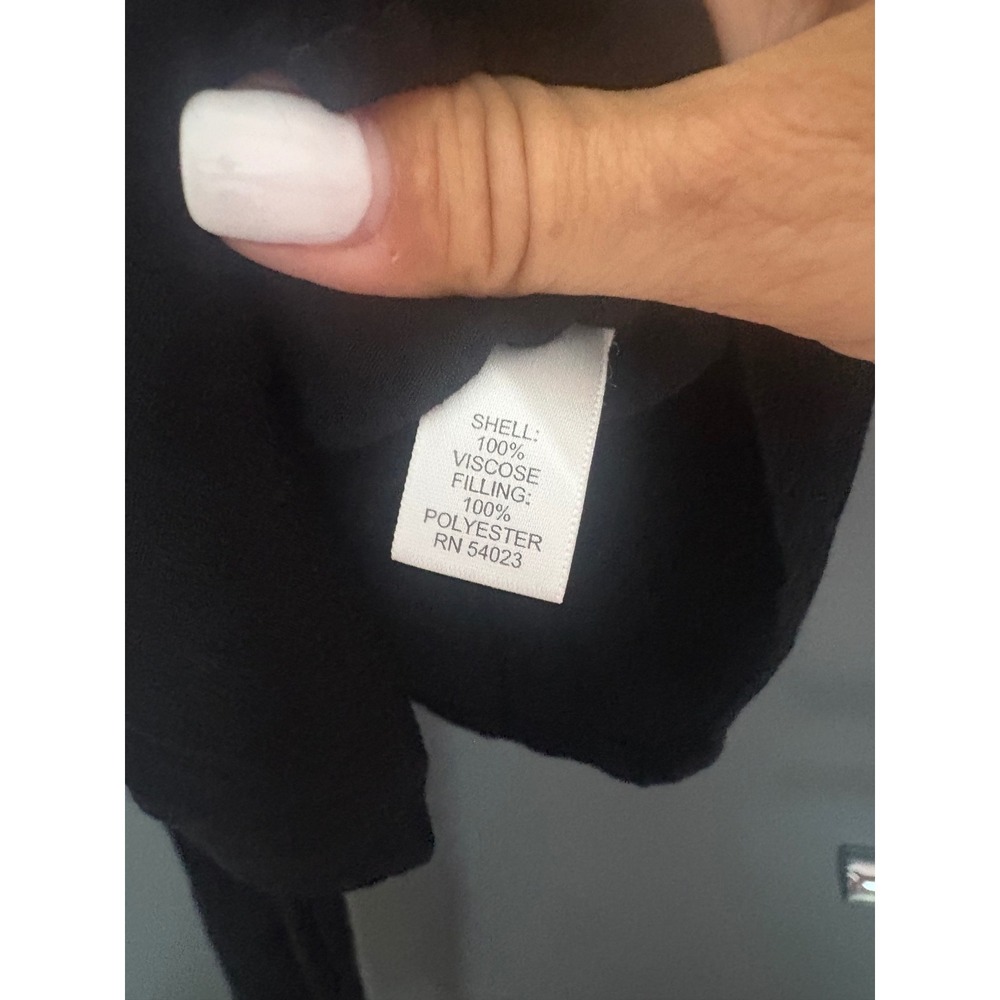 Banana Republic Womens Black Long Sleeve V-Neck Belted Mini Dress Size 4 Pockets - Picture 6 of 6